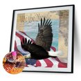 thumbnail image 1 of Cuadros Decorativos 5D bricolaje cuadrado completo taladro diamante pintura bandera águila Kit decoración del hogar (FF985) Tmvgtek embutido en tela, 1 of 9