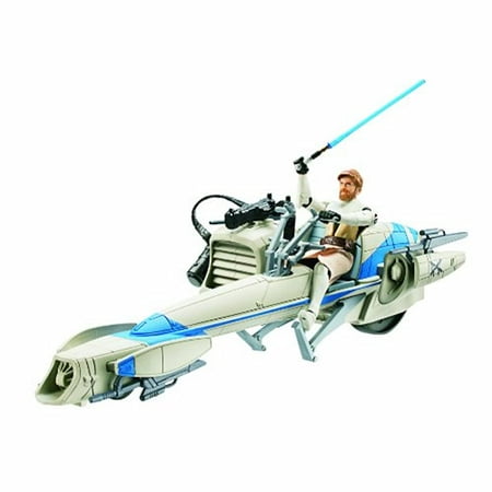 Star Wars Figure And Vehicle Speeder Bike Obi Wan