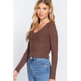 thumbnail image 3 of Long Sleeve V-neck Cable Sweater, 3 of 5