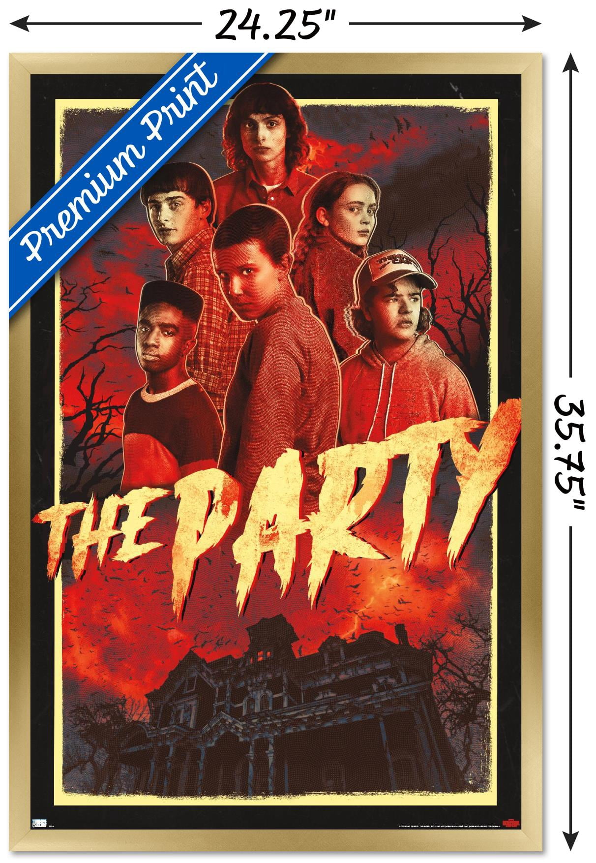 Netflix Stranger Things: Season 4 - The Party Wall Poster, 22.375" x 34" Framed