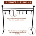thumbnail image 3 of FEBTECH Freestanding Christmas Stocking Holder, 8 Hooks, Black Steel, 35.3” Height, 3 of 6