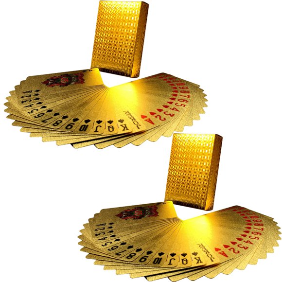 2 Decks Foil Playing Card Funny Waterproof Poker Card Poker Playing Card