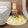 thumbnail image 2 of Watercolor Lemons Weeping Round Area Rug 3.3Ft Washable Circle Rugs for Dining Room Table, Summer Yellow Floral Non-Slip Carpet Floor Mats Indoor Outdoor Carpet Runner Aesthetic Home Decor, 2 of 8