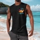 thumbnail image 4 of Camiseta Deportiva Suelta sin Mangas de Cuello Redondo de la Moda Casual de los Hombres para la Primavera Y el Verano, 4 of 5