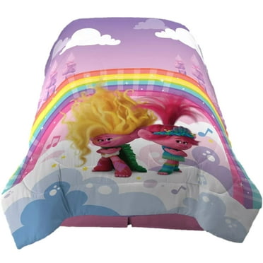 Dreamworks Trolls Band Together Reversible Microfiber Twin Bed Comforter