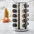thumbnail image 4 of Kamenstein 20 Jar Revolving Countertop Spice Rack with Spices Included, FREE Spice Refills for 5 Years, Polished Stainless Steel with Black Caps, 30020, 4 of 7