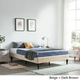 thumbnail image 2 of Noble House Rahsaan Fully-Upholstered Queen-Sized Fabric Bedframe, Beige, 2 of 9