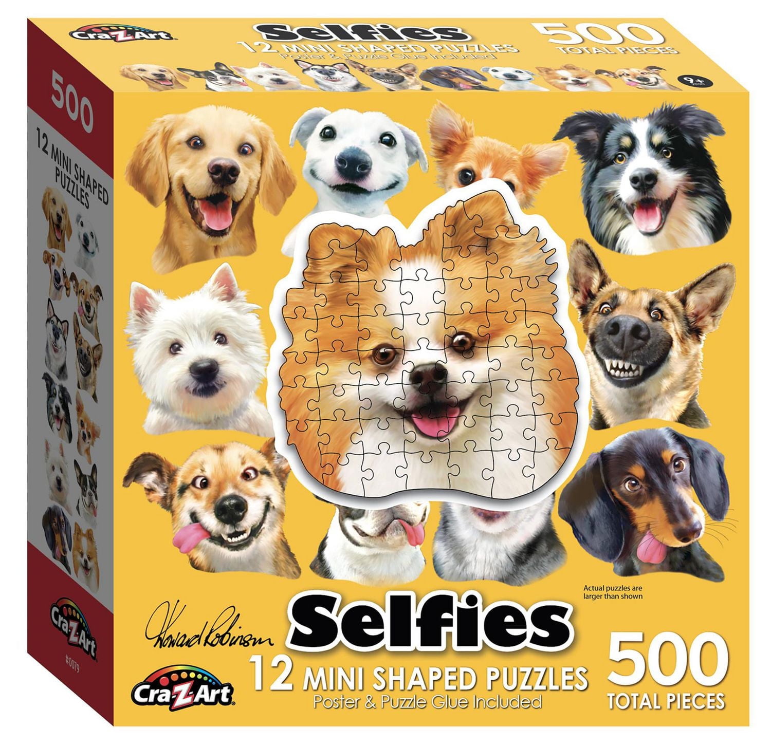 Cra-Z-Art 12 Mini Casse-Têtes en formés des chiens autophotos - 500pcs totales