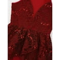 thumbnail image 6 of CHICTRY Girls Lyrical Ballet Dance Dress Floral Lace Mesh Latin Dance Skirted Leotard, 6 of 7