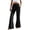 Black, variant on felwors Women's Linen Cotton Flare Pants – Wide Leg Drawstring Waist Lounge Pants, Breathable Summer Bottoms for Casual Wear, Beach, Travel, and Everyday Comfort (Light Blue, XXL)
