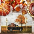 thumbnail image 2 of Fall Placemats Set of 6 Pumpkin Truck Place Mats Thanksgiving Placemat Autumn Maple Leaves Tree Table Mats for Dining Kitchen Table Holiday Dinner Party Home Fall Decorations 13x19 Inch, 2 of 8