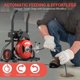 thumbnail image 3 of A 75ft half-pulgada cable drain cleaning machine con 450w auto-feed. it's a portable electric sewer snake o drain auger equipped con 6 cutters y an air-activated foot switch suitable para 2..., 3 of 7