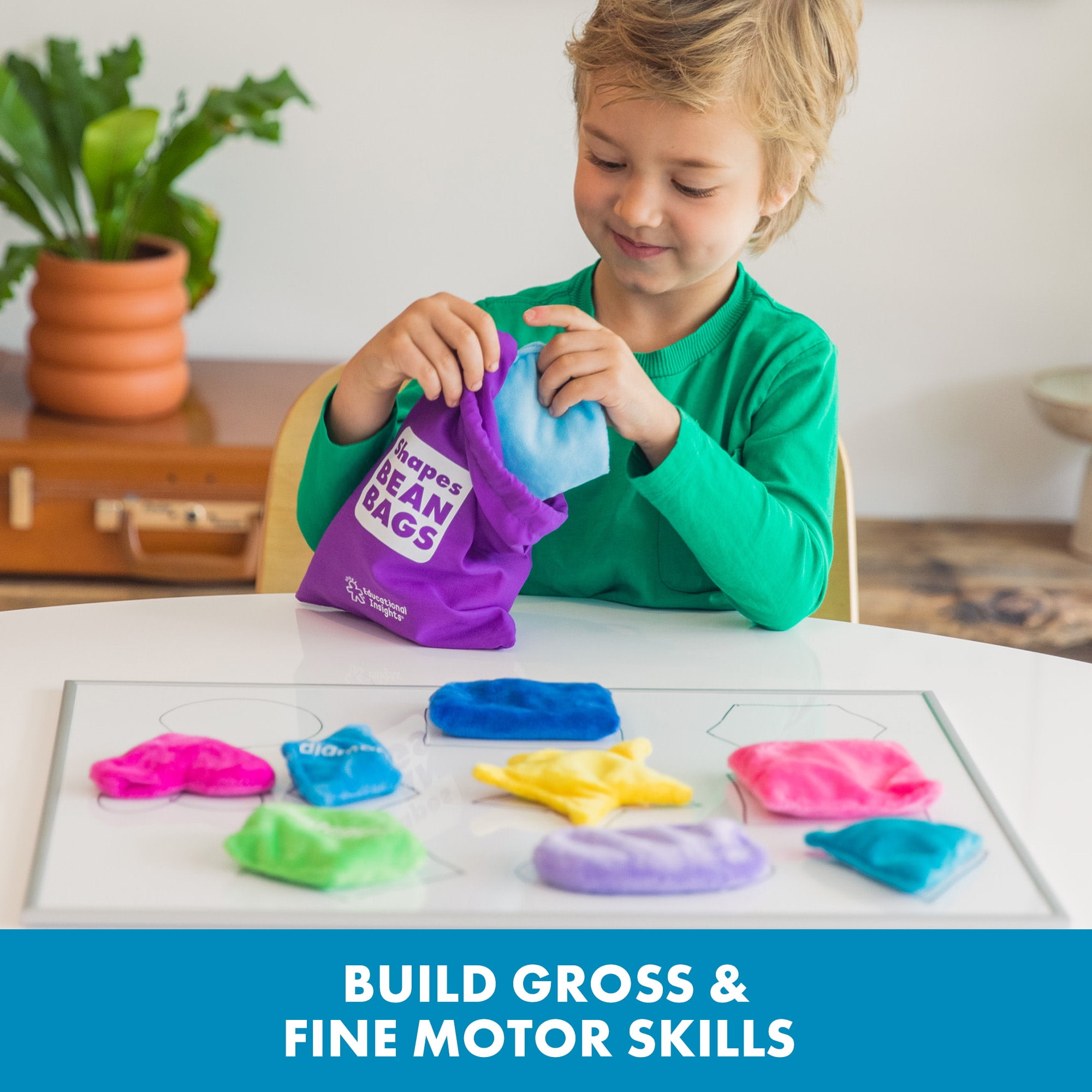Educational Insights Shapes Bean Bags, Set of 8, Toddler Learning Toys, Ages 3 and up