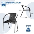 thumbnail image 6 of UDPATIO Outdoor Dining Chairs Set of 4, Patio Chairs, Rattan Outdoor Dining Chairs Set, Rattan Indoor-Outdoor Chairs for Bistro, Deck, Backyard, Porch, Steel Frame & Rattan Seat (Black), 6 of 8