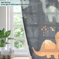 thumbnail image 4 of Yayeee Window Curtains Light Filtering 63"x42" Grommet Panel Pair Home Living Room Decor, Cartoon Dinosaur, 4 of 7