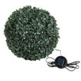 thumbnail image 4 of Pure Garden 11-Inch Artificial Boxwood Topiary Ball with Solar LED Lights, 4 of 8