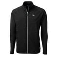 thumbnail image 2 of Men's Cutter & Buck Black North Carolina Central Eagles Big & Tall Adapt Eco Knit Hybrid Recycled Full-Zip Jacket, 2 of 3