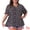 Black, variant on Women's Plus Summer Tops Floral V Neck Ruffle Puff Short Sleeve Casual Blouse Top 1X Red