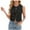 Black, variant on Fanxing Tie Bow Denim Vest for Women Sleeveless Jean Jacket Trendy Slim Fit Waistcoat Summer Outfit Light Blue L