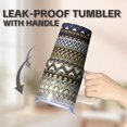 thumbnail image 5 of 20oz Stainless Steel Boho Tumbler with Lids & Straw, Bohemian Insulated Travel Coffee Mug, Double Wall Vacuum Cup, Leakproof Design, 5 of 5