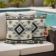 thumbnail image 2 of Outdoor Pillow Cover Boho Southwest Gray Geometric Set of 2 Waterproof Throw Pillowcases Retro Ethnic Style Decorative Patio Furniture Pillows for Couch Garden Indoor & Outdoor Use, 2 of 9