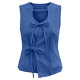 thumbnail image 6 of SwiftWear Women's Bow Front Tie Cute Tank Tops Cotton Linen Cami Sleeveless Summer Tops Casual Everyday Outfits​, 6 of 6