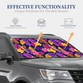 thumbnail image 4 of Balery Purple Flower Sun Shield 2 Pack For Car Front Windows Foldable Sun Visor Protector Blocks Max Uv Rays And Keeps Your Vehicle Cool For Most Sedans Suv Truck, 4 of 7