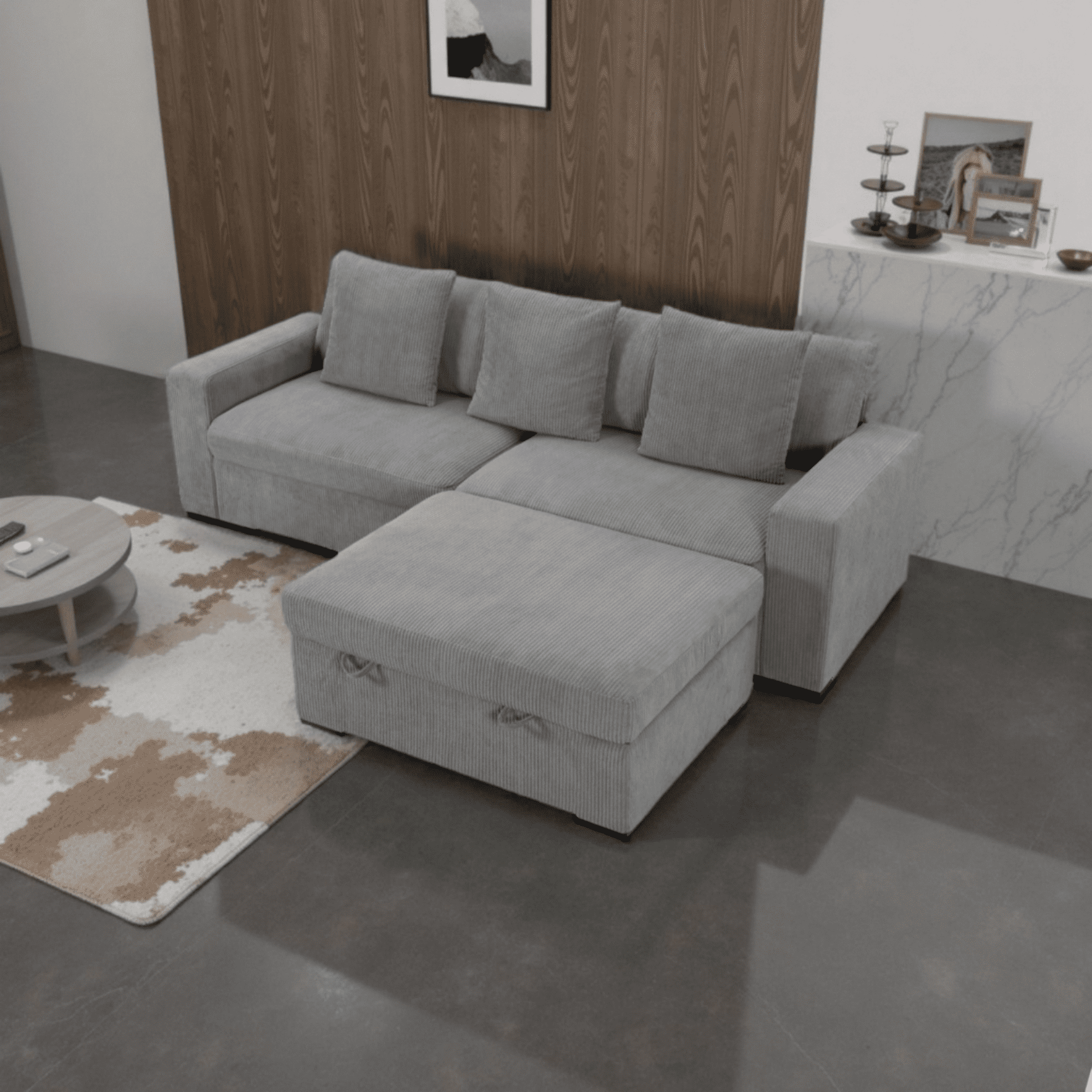 Gewnee Oversized Modular Sectional Fabric Sofa Set, Perfect For Gatherings With Family or Friends, Watching TV, Reading Books and Enjoying Your Time.