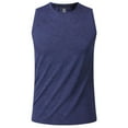 thumbnail image 2 of Afuyipoi Men’s Quick-Dry Tank Top, Round-Neck Training Tops Sleeveless Athletic Shirt Navy Size M, 2 of 5