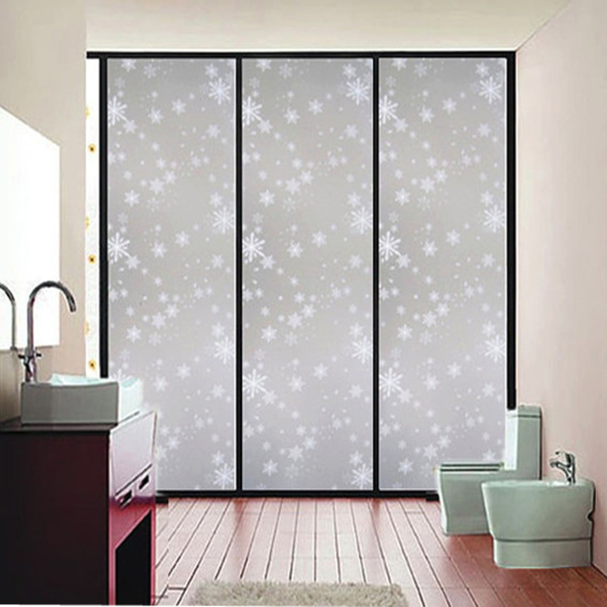 Waterproof Glass Frosted Bathroom Self Privacy window Sticker Film Adhesive 