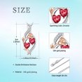 thumbnail image 4 of Taioiat Double Birthstone Necklaces for Women 18K Gold Plated Birthstone Rose Flower Jewelry Anniversary Valentines Day Mother's Day Birthday Gifts for Her Wife Girlfriend Mom, 4 of 7