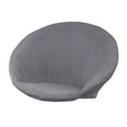 thumbnail image 1 of Jacquard Fabric Saucer Chair Slipcover Removable Moon Chair gray, 1 of 8