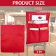 thumbnail image 2 of Organizador de respaldo de silla rojo con bolsillo de almacenamiento de 19 x 16,5 pulgadas, con ranura para etiqueta de nombre, para estudiantes, con múltiples bolsillos, 2 of 9