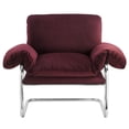 thumbnail image 2 of Modway Ansel Performance Velvet Accent Chair in Mulberry, 2 of 9