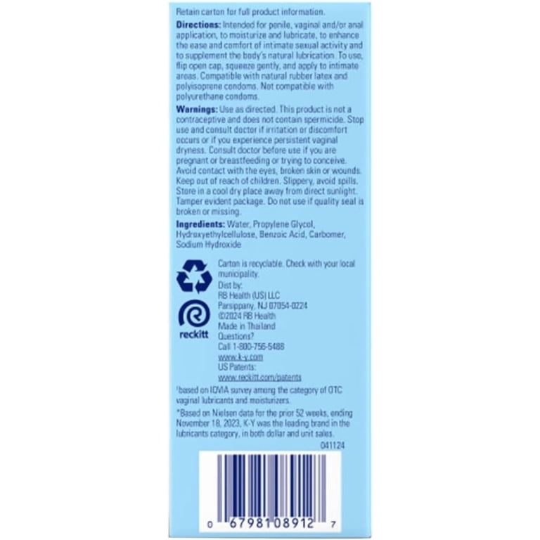 K-Y Jelly Water-Based Sex Lube, Personal Lubricant, 4 oz - Walmart.com K-Y Jelly Water-Based Sex Lube, Personal Lubricant, 4 oz - Walmart.com