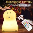 thumbnail image 4 of Night Lights for Kids Room, ATTOE LED USB Rechargeable Silicone Night Lights with Touch Sensor and Remote Control -9 Color Changing Glow Soft Gifts for Baby (Cute Animal), 4 of 5