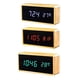 thumbnail image 2 of LED Tecnología de bambú de madera real Control de sonido de temperatura electrónica Reloj de espejo con alarma sidaley DZ4618-01, 2 of 2