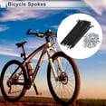 thumbnail image 2 of Unique Bargains 1 Set Universal Bicycle Spokes 13G Bike Wheel Spokes Nipple 45 Steel Black-87mm, 2 of 7