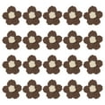 thumbnail image 1 of Uxcell 20-Pack Parches de Flores para Coser, Flores de Ganchillo Hechas a Mano de 1.6 Pulgadas para Ropa DIY [Marrón y Albaricoque], 1 of 1
