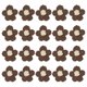 thumbnail image 1 of Uxcell 20-Pack Parches de Flores para Coser, Flores de Ganchillo Hechas a Mano de 1.6 Pulgadas para Ropa DIY [Marrón y Albaricoque], 1 of 1