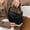 black, variant on PU Leather Litchi Grain Mini Hobo Bag, Women's Top-handle Underarm Bag, Black White Apricot Travel Handbag