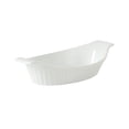 thumbnail image 5 of Gibson Home Gracious Dining Oval Au Gratin Baking Dishes,, 4-Piece Set – 9 oz Oven Safe Banana Split Bowls, Ceramic Small Casserole Dishes with Handles, Microwave & Dishwasher Safe, White, 5 of 11