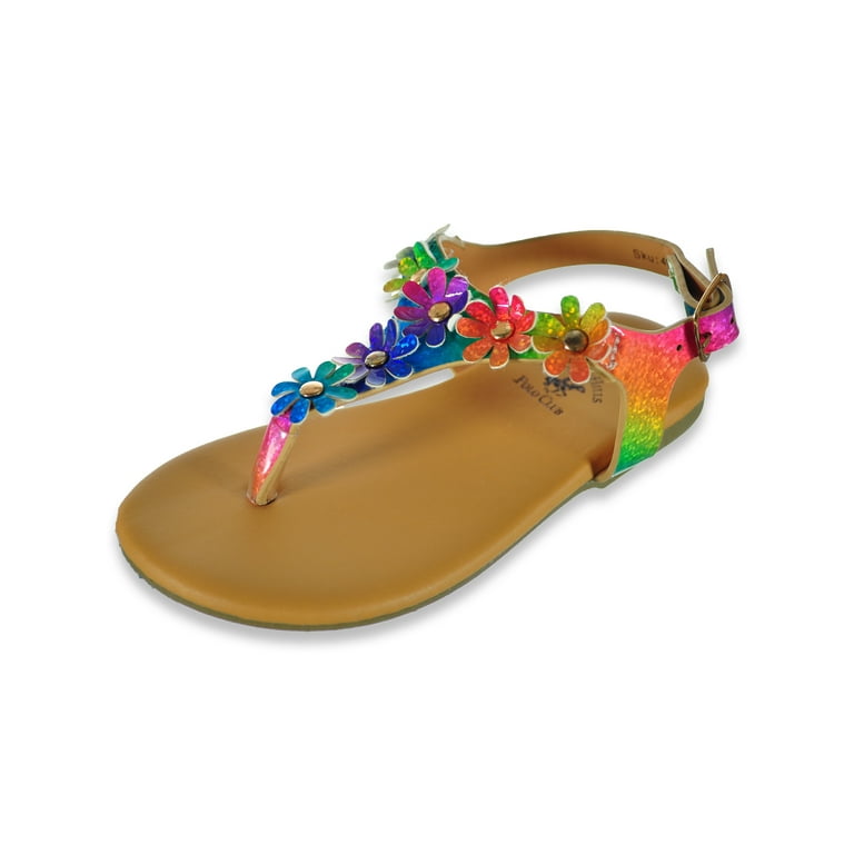 Rainbow t strap sandals on sale