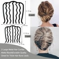 thumbnail image 2 of RUseeN 7 Pieces Hair Side Combs, Metal Hair Fork Clip French Twist Comb for Updo Bun, Teeth Hair Pins U-Shape Hair Sticks for Women Hair Styling Tool Accessories (Black), 2 of 7