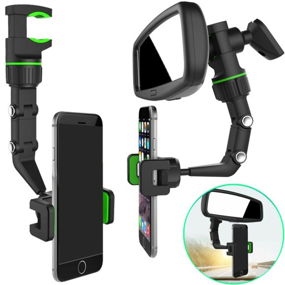 Rear View Mirror Cell Phone Holder