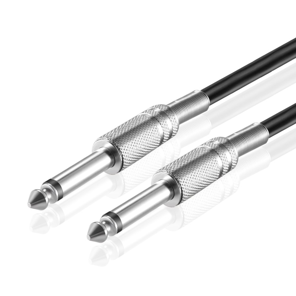 6.35mm Guitar Cable (3FT) 1/4 Inch TS Male 6.35mm Phono Jack Straight