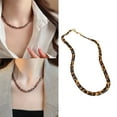 thumbnail image 2 of Exaggerated Retro Leopard Print Necklace Sophisticated Leopard and Braided Pattern Necklace, 2 of 8