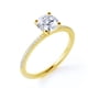 thumbnail image 4 of JeenMata Anillo de Compromiso de 1 Quilate con Corte Redondo y Engaste Pavé en Oro Amarillo de 18 K sobre Plata Esterlina, 4 of 5