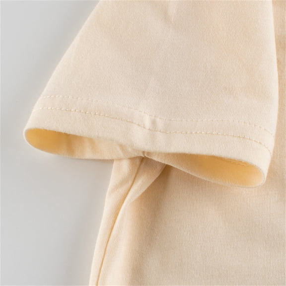 Vedolay Boy Shirts Casual Boys Cotton Shirts Summer Toddler Button Down Shirt Beach Hawaii Casual Solid Tops,Beige 1-2 Years