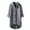 A-Grey555, variant on XIAONU Mens Pocketed Textured Oversized Shirt 3/4 Sleeves Collared Button Down Top Airy Minimalist Daily Shirts